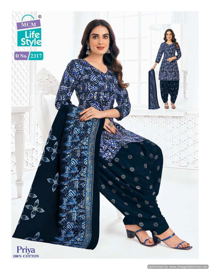 Priya Vol 23 By MCM Lifestyle Daily Wear Printed Cotton Dress Material Wholesale Market In Surat